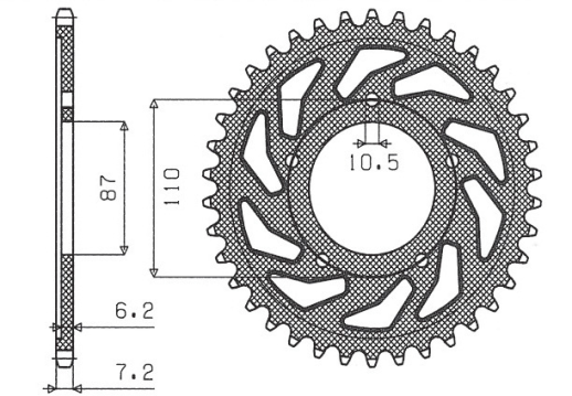 Привідна зірка SUNSTAR 1-4386 48 (JTR 807.48)