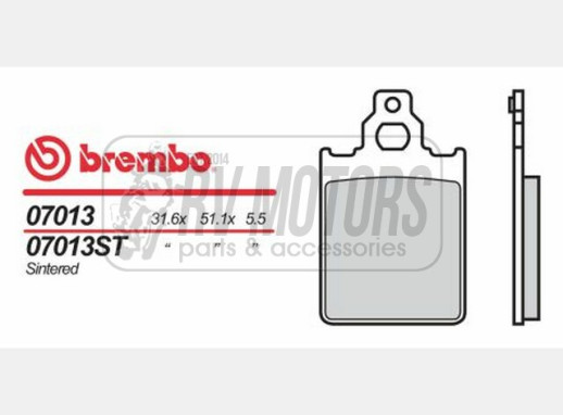 Гальмівні колодки BREMBO BRM 07013