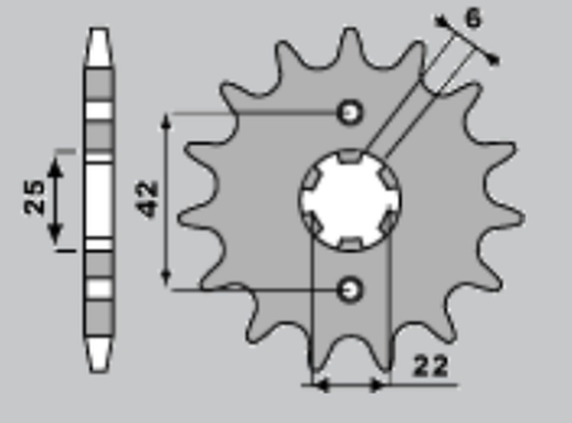 Приводная звезда HONDA CB400N '79-'80, CB 250 JR 27815JR