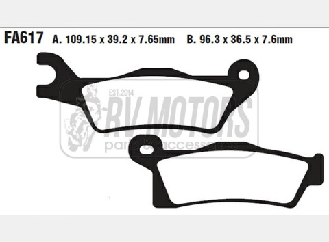 Тормозные колодки EBC FA617TT