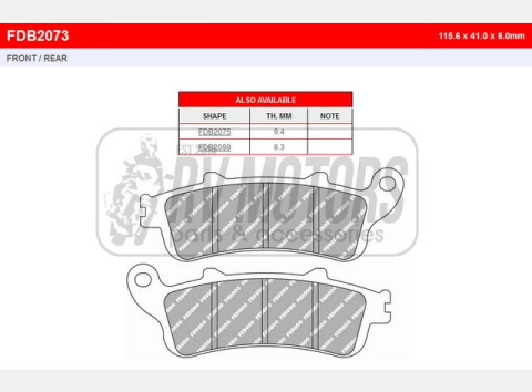 Тормозные колодки FERODO FDB2073P