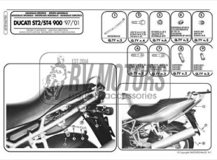 Крепления кофра KAPPA (без площадки) Ducati ST2 / ST4 900 (97-01) ST3 1000 (04-08) K6750