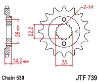 Приводная звезда JT JTF739.15 (PBR 279)