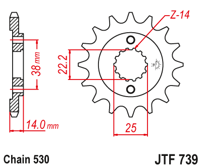 Привідна зірка JT JTF739.15 (PBR 279)