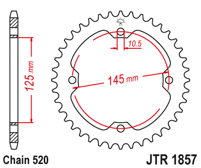 Привідна зірка JT JTR1857.40 (PBR 4588)