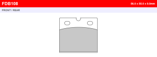 Тормозные колодки FERODO FDB108P
