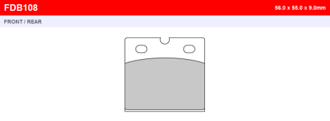 Тормозные колодки FERODO FDB108P
