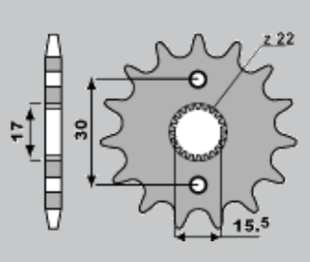 Приводная звезда HONDA CR 80/85 '87-'07 GROSSKOPF 33212G (JTF1256.12)