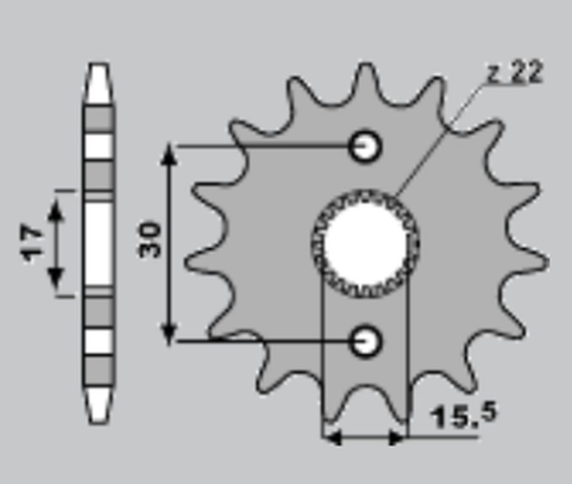 Приводная звезда HONDA CR 80/85 '87-'07 GROSSKOPF 33212G (JTF1256.12)