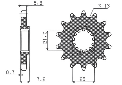 Приводная звезда YAMAHA XTZ 750 '90-'98 SUNSTAR SUN37316 (JTF578.16)