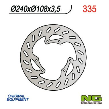Гальмівний диск NG передній DERBI 50 SENDA R/R-RACER/X-TREME/X-RACE &#39;00-&#39;09 (240x108x3,5) NG335