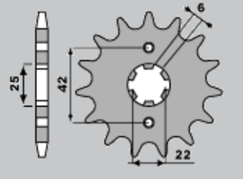 Приводная звезда HONDA CB400N '79-'80, CB 250 JR 27816JR (JTF278.16)