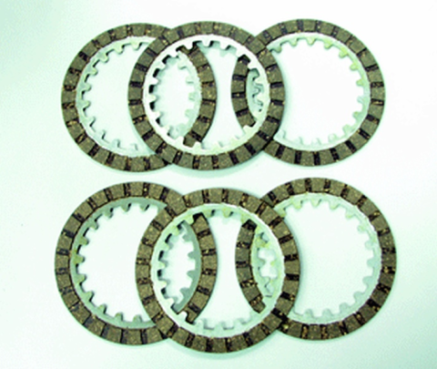 Фрикционные диски сцепления YAMAHA YFM 50 RAPTOR `04-08, YFM 80 BADGER/RAPTOR/GRIZZLY `91-08, PW 80 '83-06, V 80 '79-83 (EBS2303)  BRONCO AT-03431C