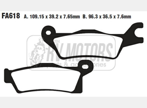 Тормозные колодки EBC FA618TT
