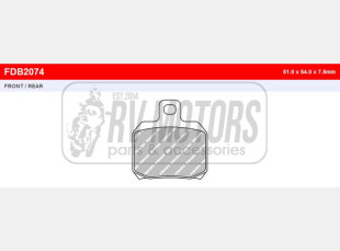 Тормозные колодки FERODO FDB2074AG