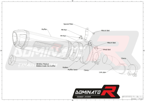 Прямоток DOMINATOR BMW R1250GS ADVENTURE HP1 2018 - 2020
