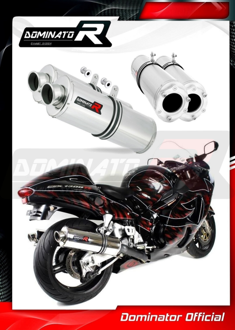 Прямоток DOMINATOR SUZUKI GSXR GSX 1300 R HAYABUSA 1999 - 2007 овальный