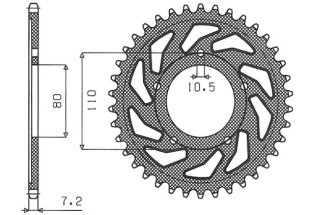 Приводная звезда SUNSTAR 1-4329 37 (JTR 1332.37)