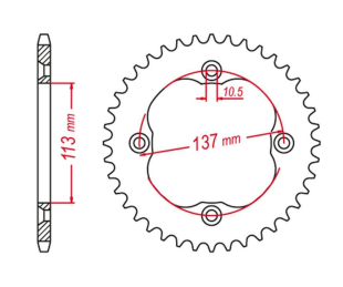 Приводная звезда SUZUKI LTR 450 '06-'09 GROSSKOPF 450936G (JTR1760.36)