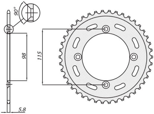 Привідна зірка SUNSTAR 1-1390 48 (JTR 894.48)