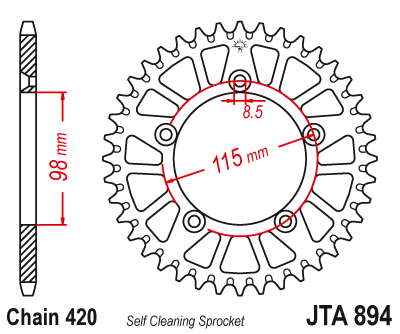 Привідна зірка JR 455250JRAG (JTA 894.50)