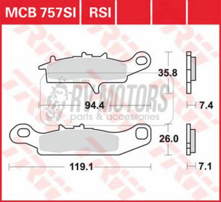 Тормозные колодки TRW LUCAS MCB757SI