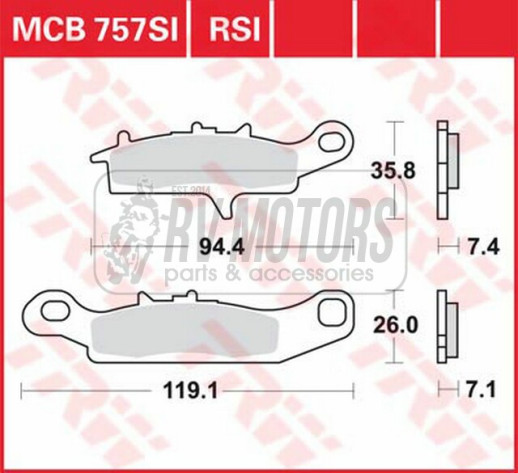 Колодки гальмівні TRW LUCAS MCB757SI