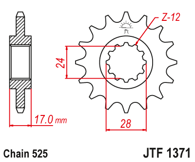 Приводная звезда JT JTF1371.15 (PBR 2073)
