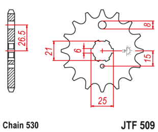 Приводная звезда JT JTF509.15 (PBR 509)