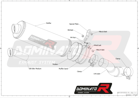 Прямоток DOMINATOR BMW R1250GS ADVENTURE 2018 - 2020 круглый