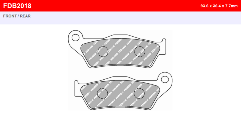 Тормозные колодки FERODO FDB2018SG = FDB2018SG PLUS