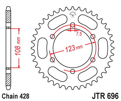 Приводная звезда JT JTR696.43 (PBR 707)