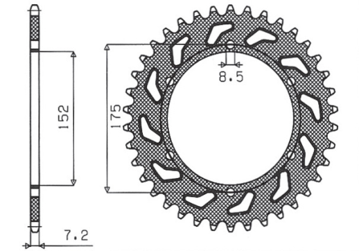 Привідна зірка SUNSTAR 1-2682 52 (JTR 839.52)