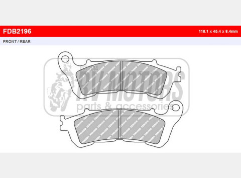 Тормозные колодки FERODO FDB2196ST