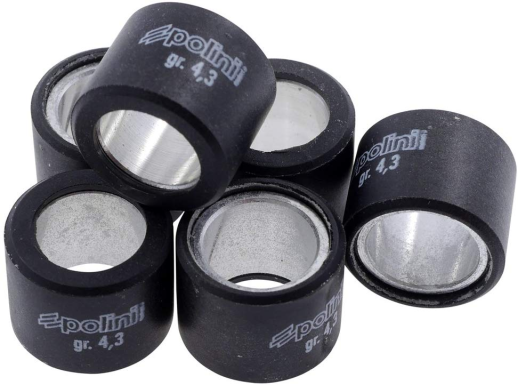 Ролики варіатора POLINI 046-92-43 19x15,5/4,3г 6шт червоний