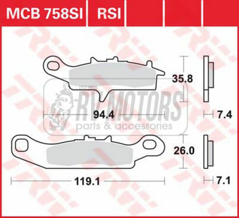 Тормозные колодки TRW LUCAS MCB758SI