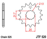 Приводная звезда JT JTF520.16RB