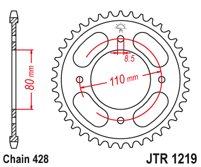 Привідна зірка JT JTR1219.42 (PBR 4597)