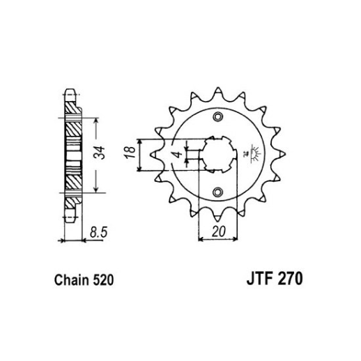 Привідна зірка GROSSKOPF 32913G (JTF270.13)