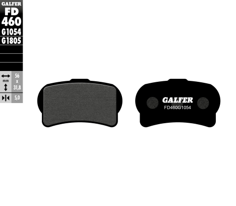 Тормозные колодки GALFER FD460G1054 (FA644)