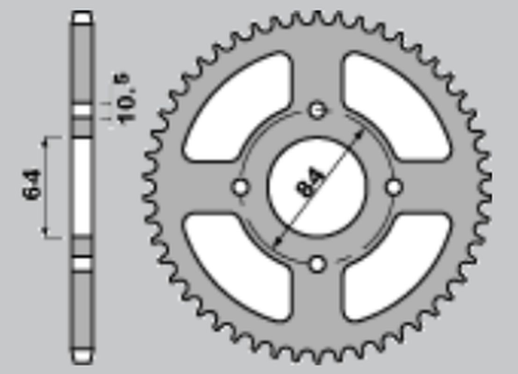 Приводная звезда SUZUKI LTZ 400, LTF 160 (2114-39) CHT 430239K (JTR1826.40)
