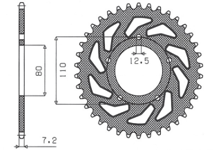 Приводная звезда SUNSTAR 1-4335 42 (JTR 1332.42)