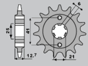 Приводная звезда HONDA CB 550F/K 75-80 PBR 2791418NC