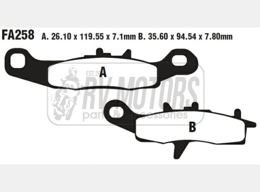 Гальмівні колодки EBC FA258TT