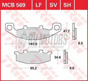 Тормозные колодки TRW LUCAS MCB569