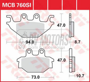 Тормозные колодки TRW LUCAS MCB760SI