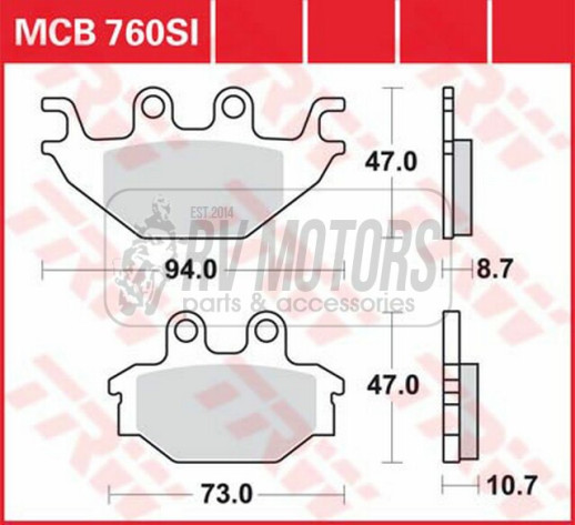 Колодки гальмівні TRW LUCAS MCB760SI
