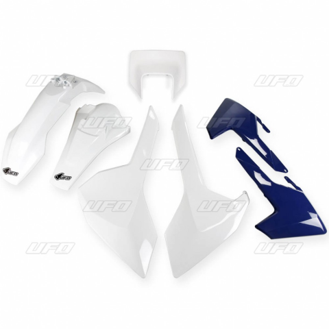 Комплект пластика UFO HUSQVARNA TX/TE/FE '17-'18 (белый/синий) (HU621E999W) HUKIT621999W