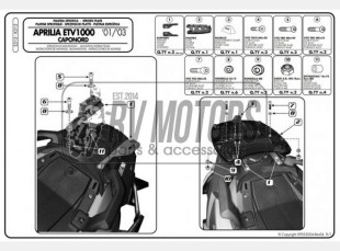 Крепления под боковые кофры KAPPA Monokey Aprilia ETV 1000 KL313