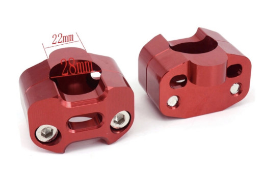 Проставки керма 28mm червоний